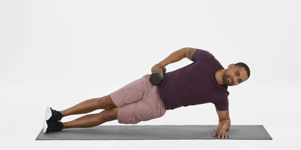 side plank love handle exercise for men