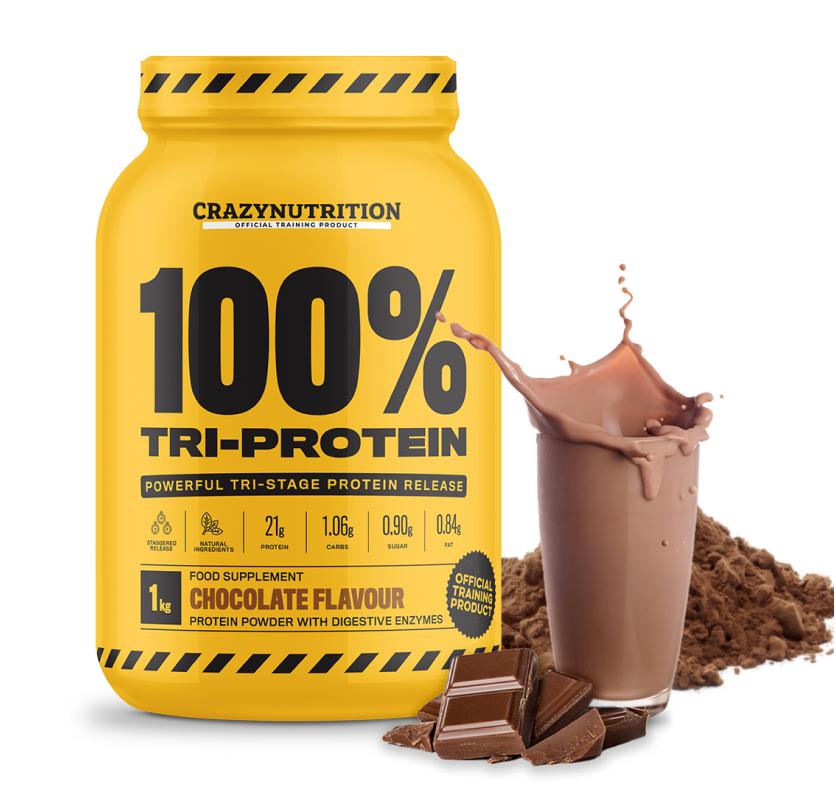 Crazy Nutrition 100% tri-protein protein shakes
